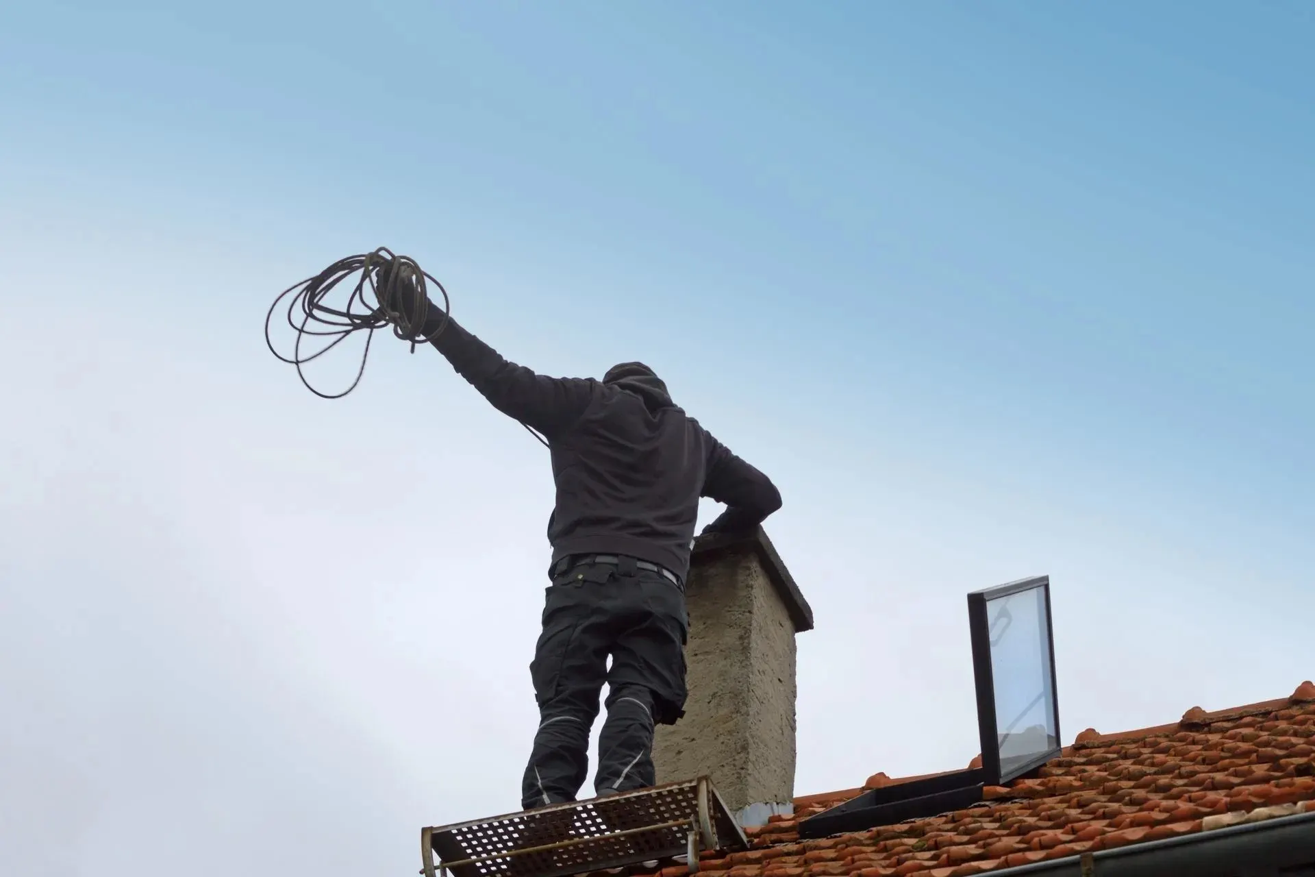 Ramoneur à Le Vernet – nettoyage d'une cheminée